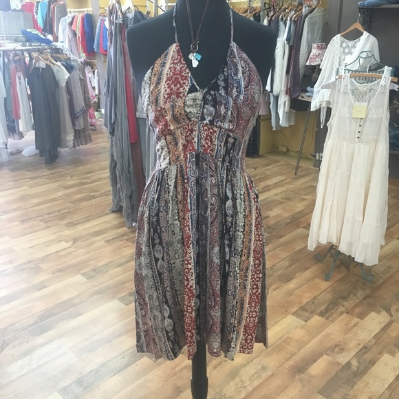 Paper Crane Dresses & Skirts - PAPER CRANE NWT Black halter dress w/ smocked back